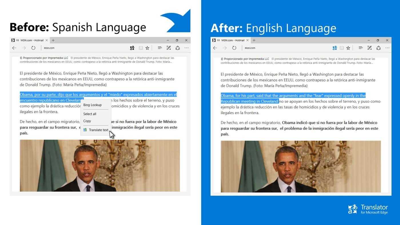 How to translate web pages/website with edge microsoft translator
