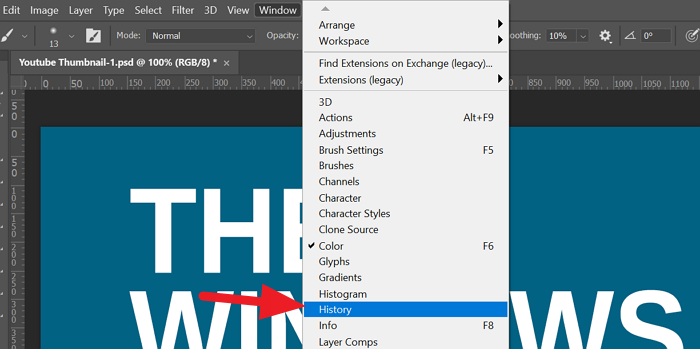 Как отменить и повторить изменения в photoshop