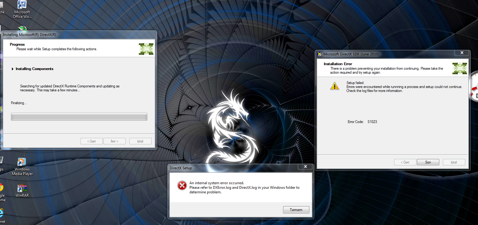 Directx - ошибки при установке или работе directx