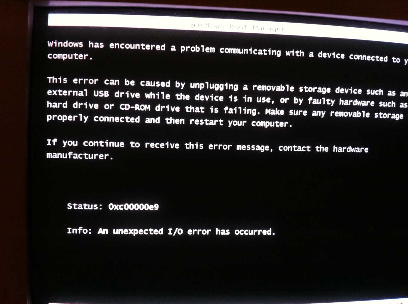 Код ошибки 0xc00000e9 в windows 7, 10: что это такое, как исправить
