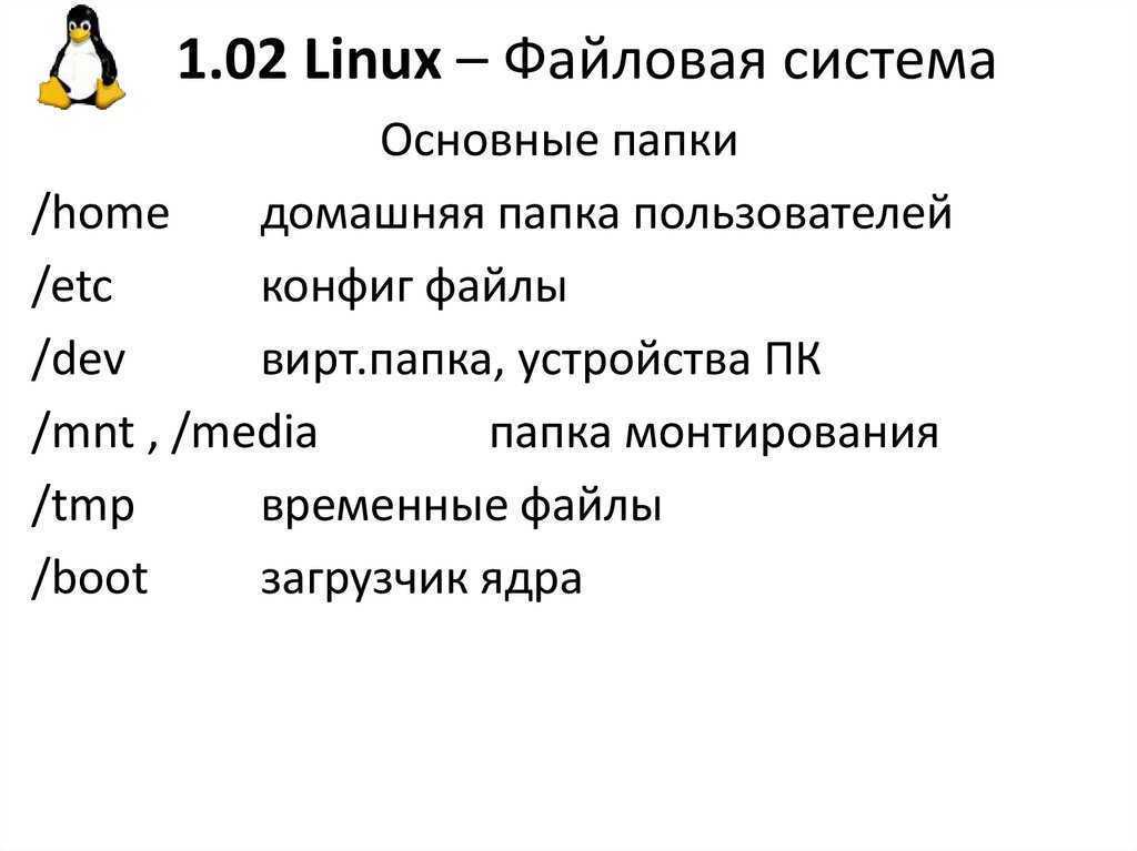 Для чего нужна каждая папка (директория) в linux | unlix