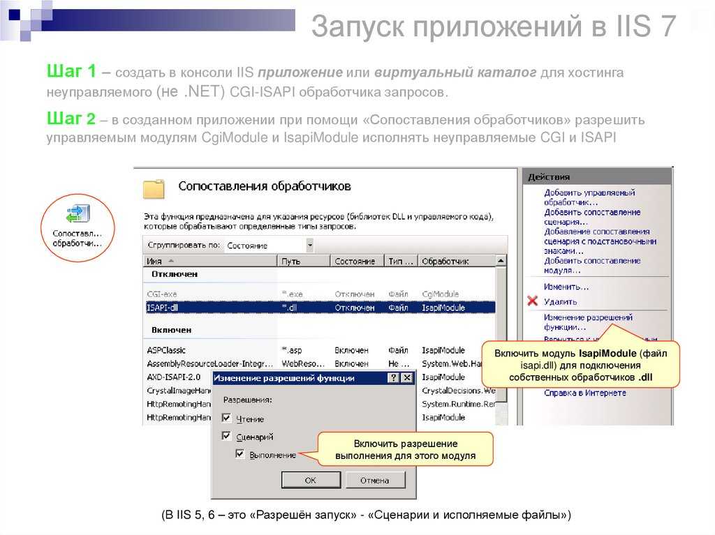 Установка iis на windows 7