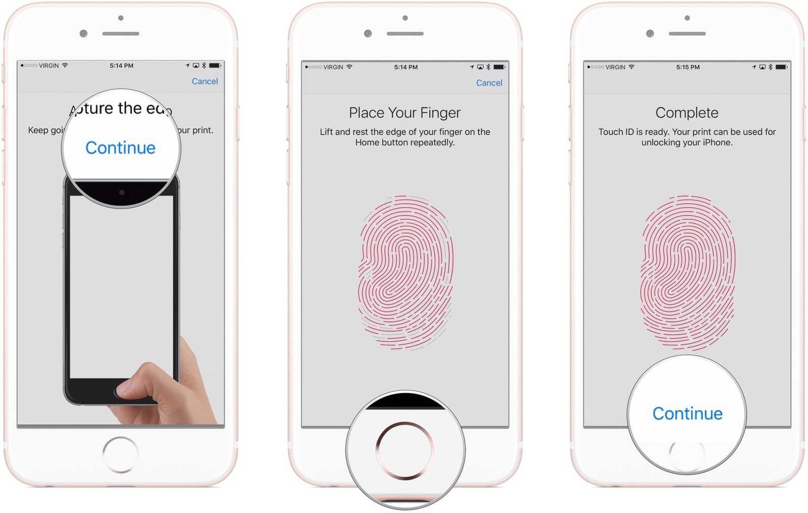 Не удается завершить настройку touch id на iphone, что делать?