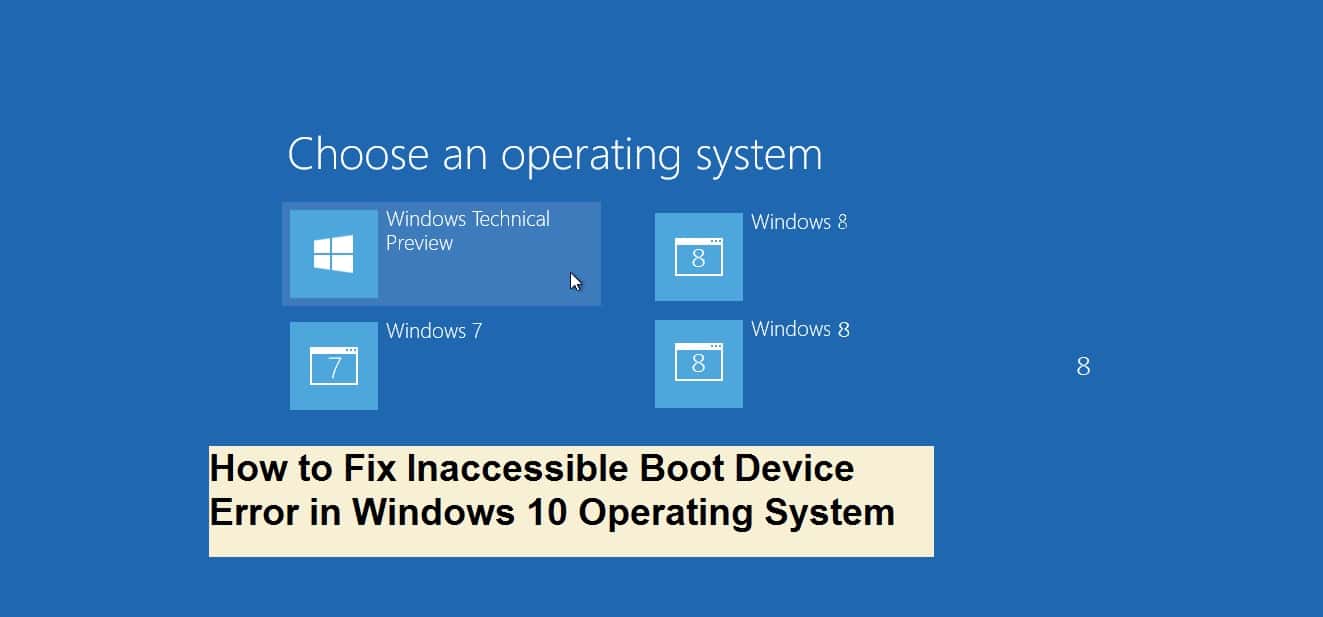 Как исправить код остановки inaccessible boot device при загрузке windows 10