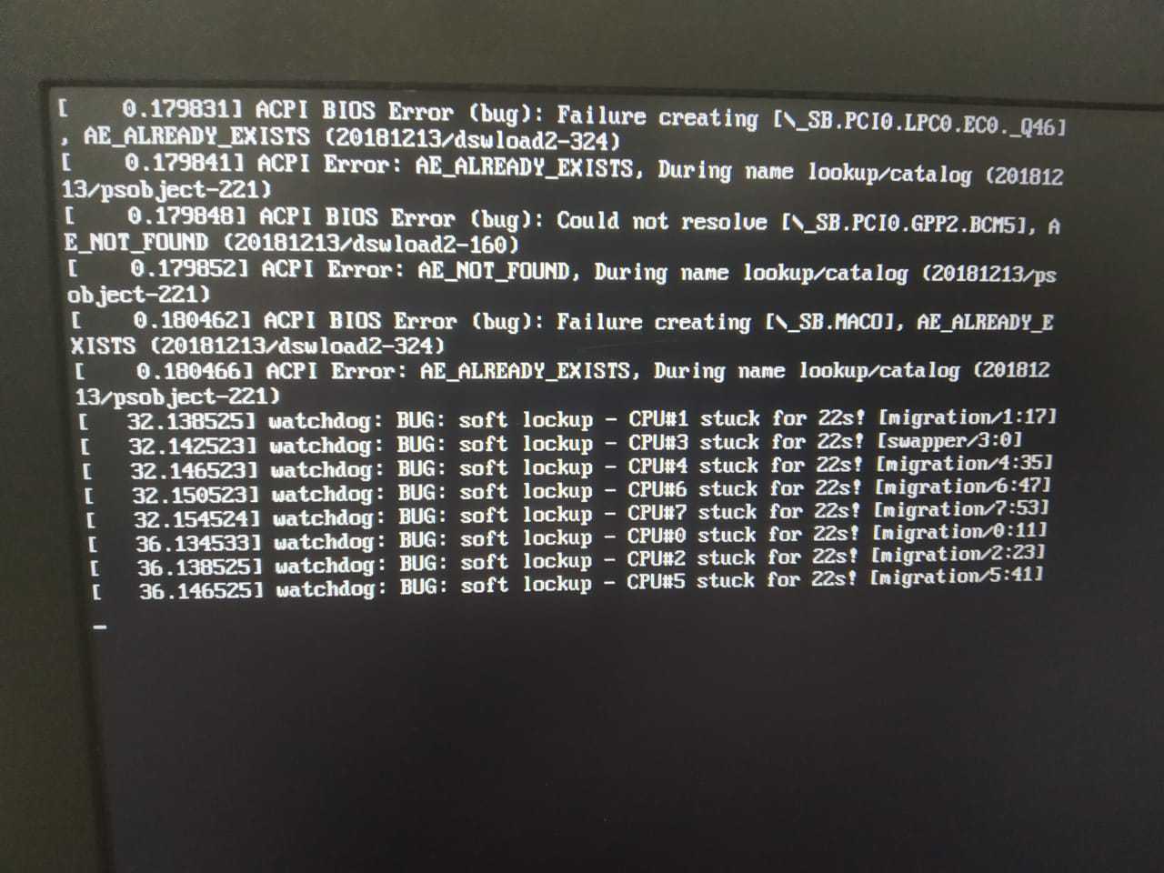 Как исправить acpi bios error