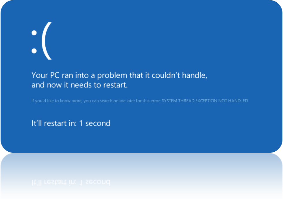 System thread exception not handled в windows 10