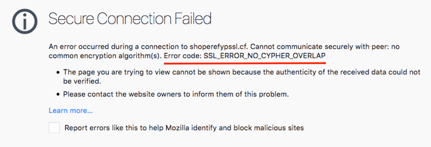Как исправить ошибку firefox ssl_error_no_cypher_overlap - androidhow
