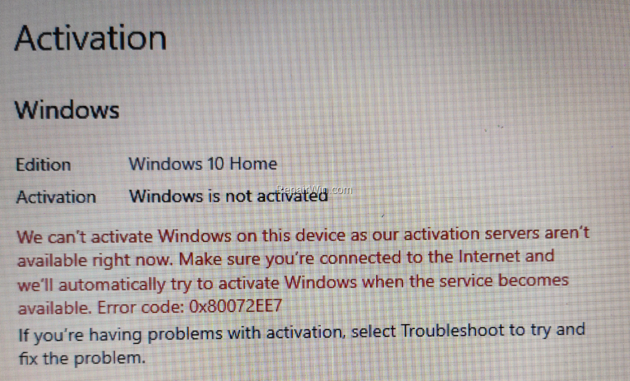 Исправить ошибку активации windows 10 0x80072ee7 - toadmin.ru
