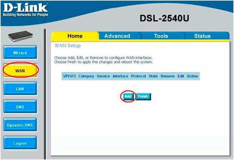 Подключение и настройка dsl-модема 2500u