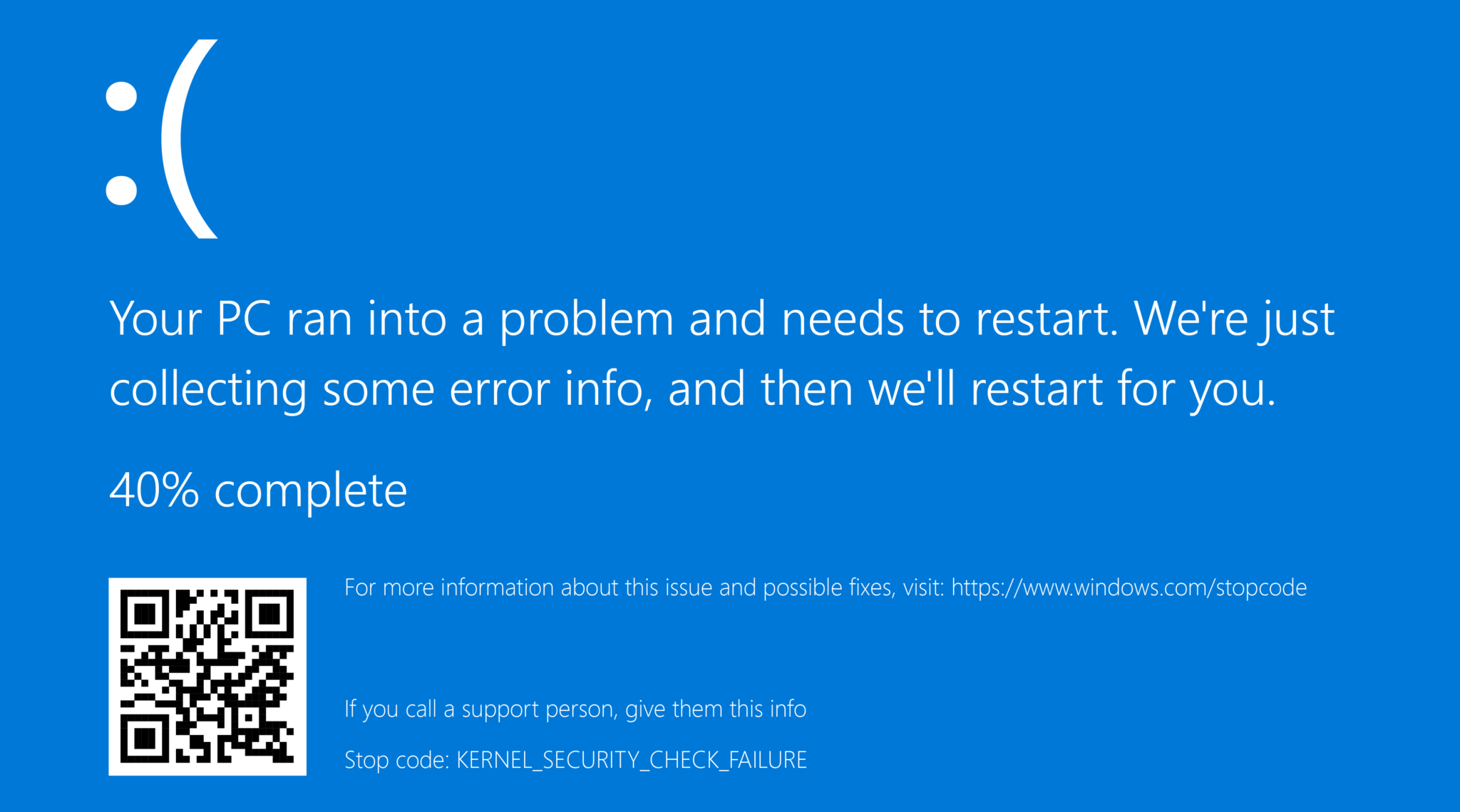 Kernel_security_check_failure - fix blue screen error in windows