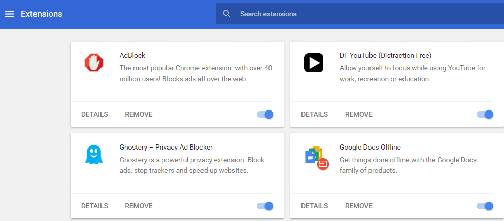 Блокировка скриптов в chrome