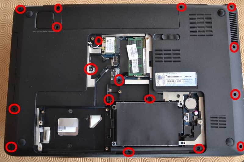 Как разобрать ноутбук hp