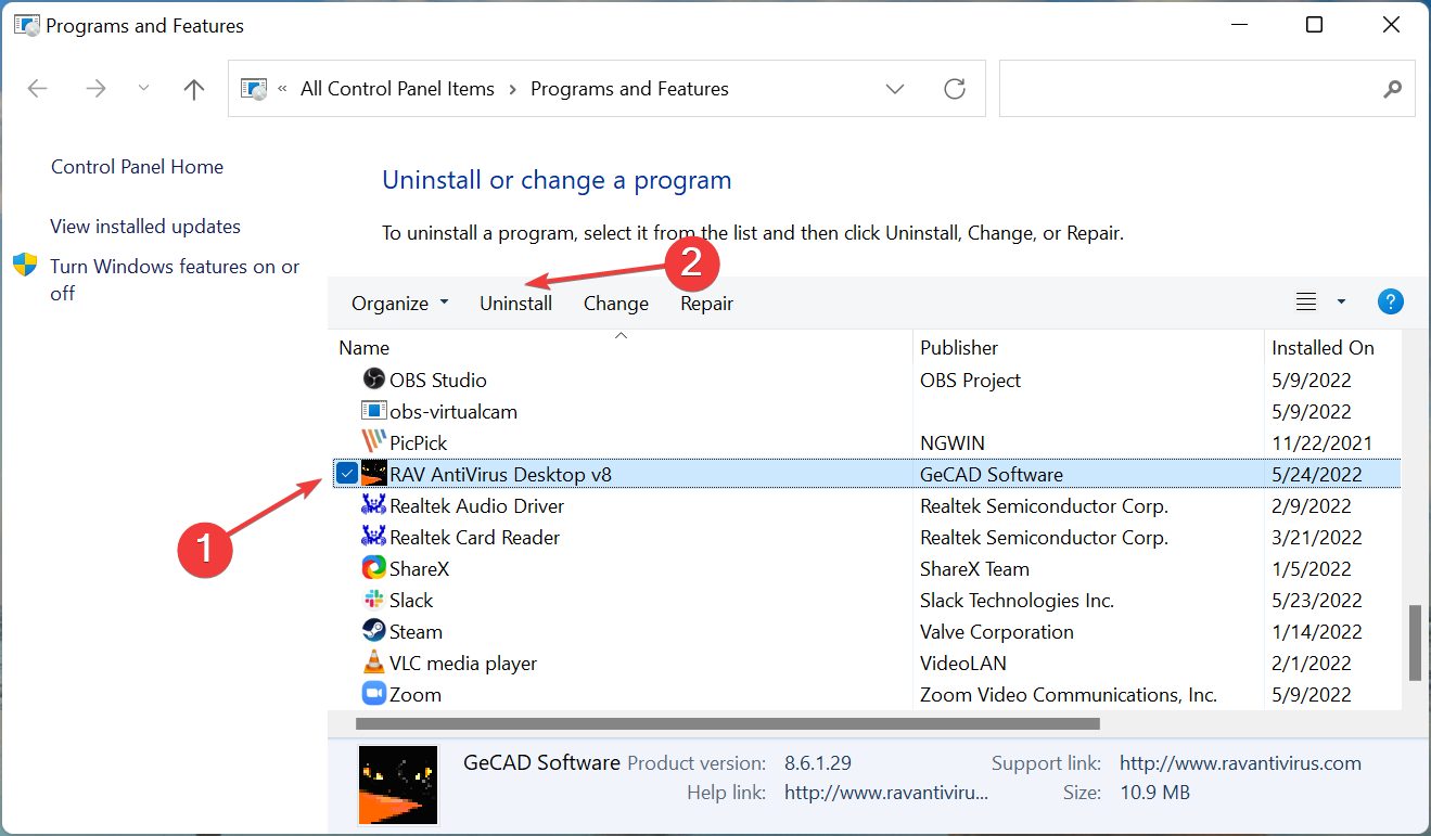 Как выключить антивирус на windows 10 rav antivirus