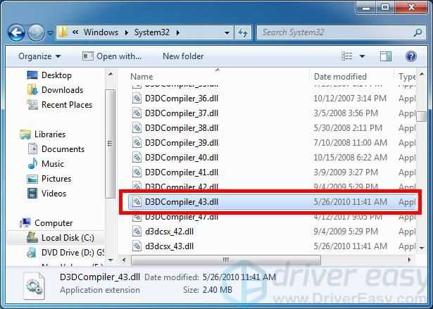 D3dcompiler_43.dll скачать для windows 10 x64 bit