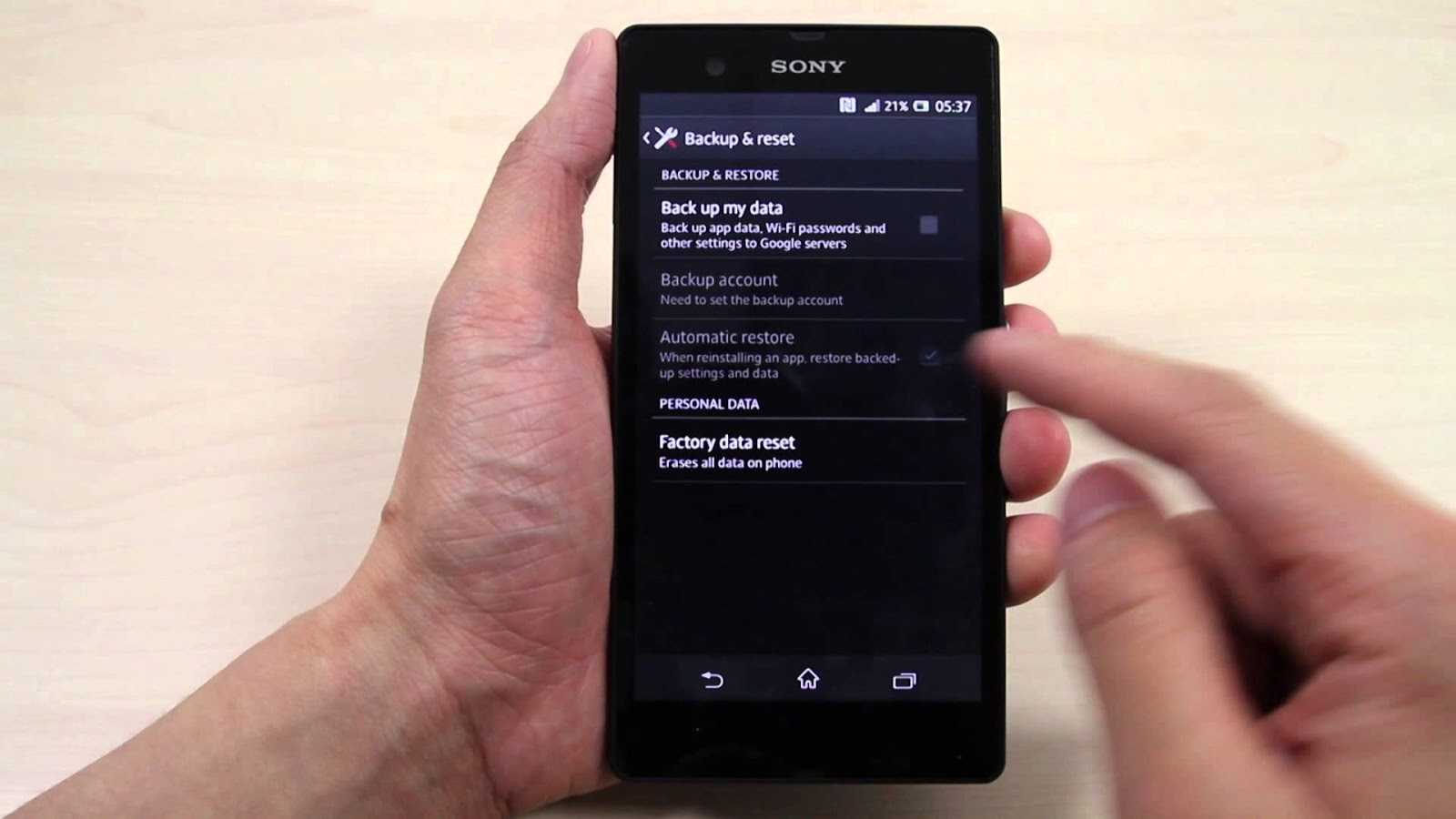 Как перезагрузить телефон sony xperia z (c6603), если он завис