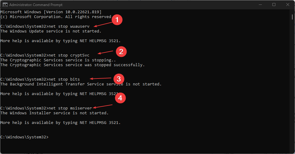 Как исправить «net helpmsg 2182» в windows?