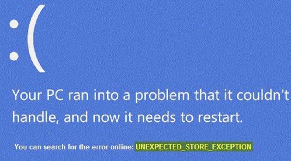 Unexpected store exception в windows 10: как исправить?