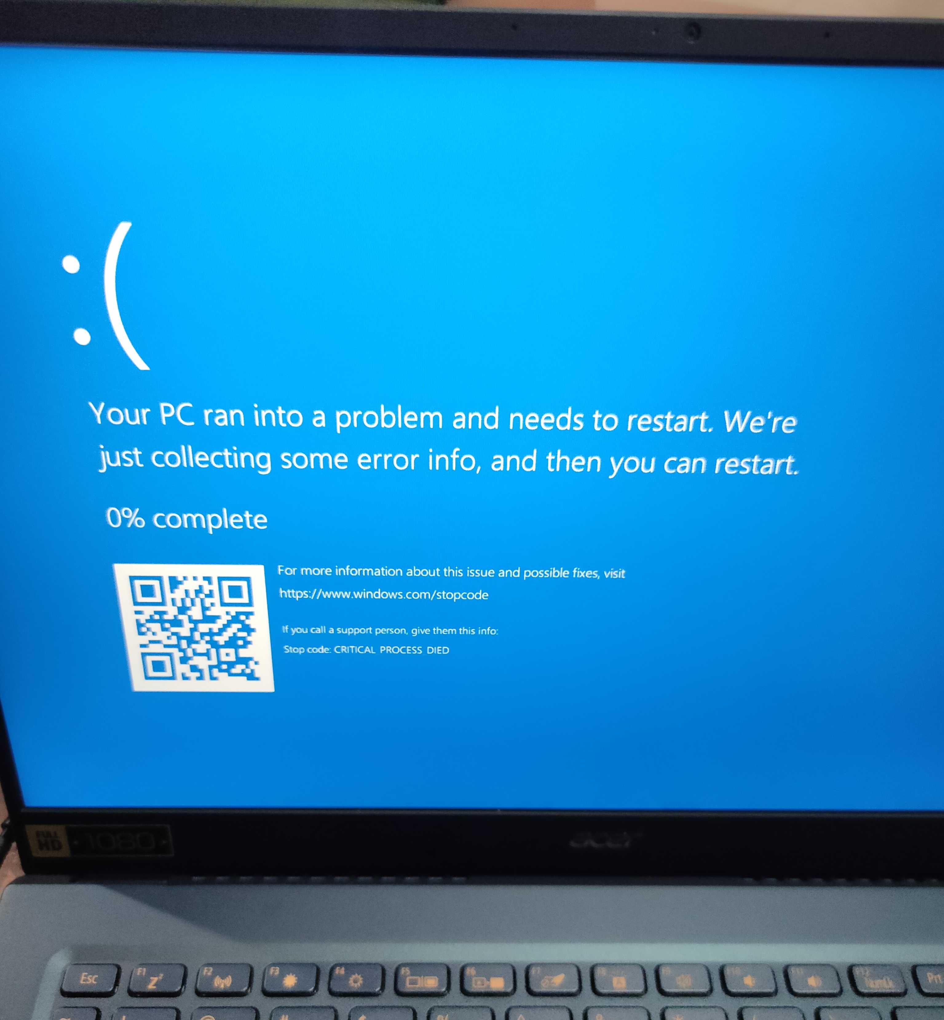 Fix: critical process died bsod error on windows 11