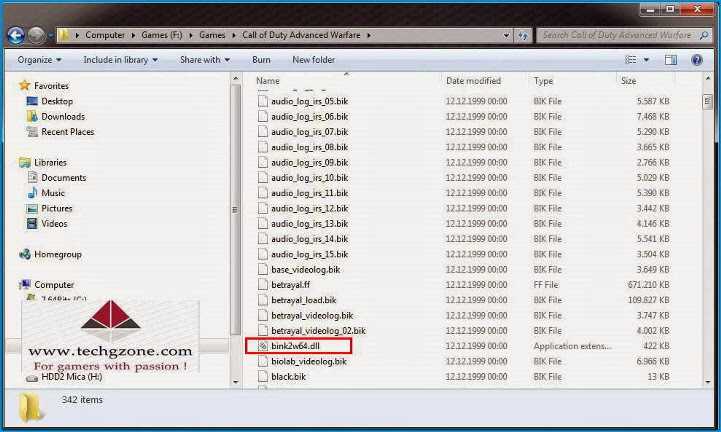 Bink2w64.dll download for free on sts