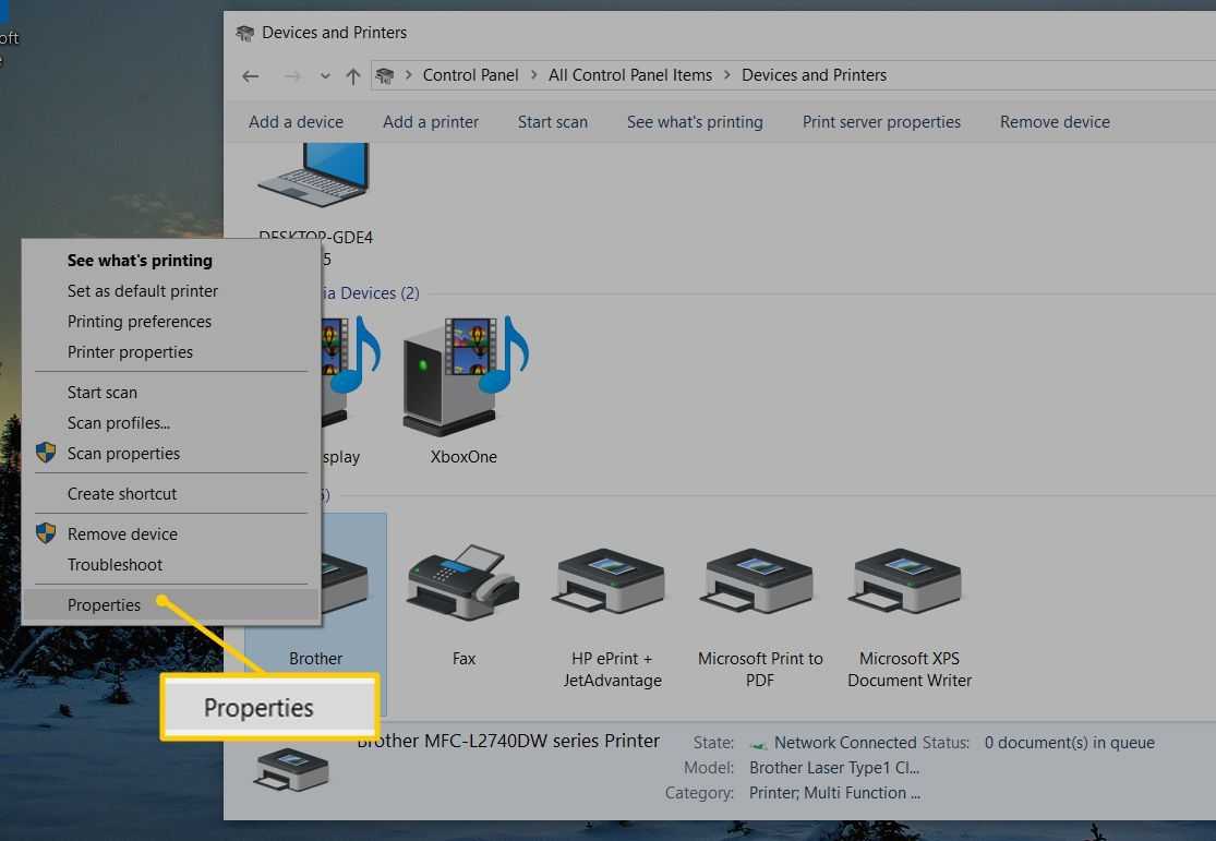 Как узнать ip-адрес принтера в windows 7, 8, 10