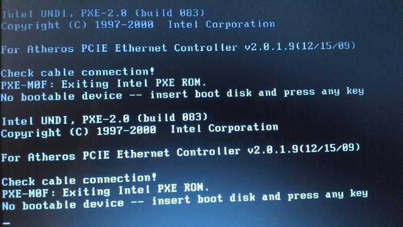 Check cable connection (pxe-mof) на ноутбуке — что делать - новостной портал