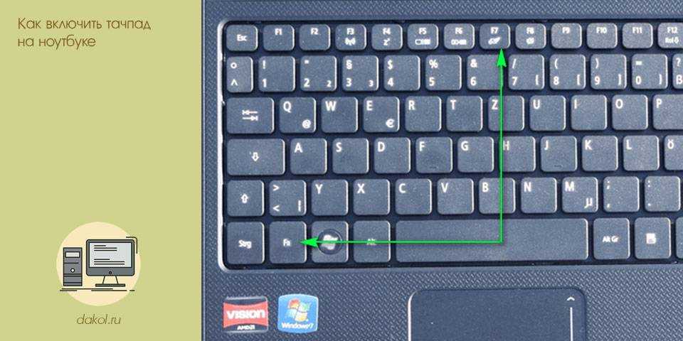 Как включить тачпад на ноутбуке windows 10 8 7 xp, как настроить