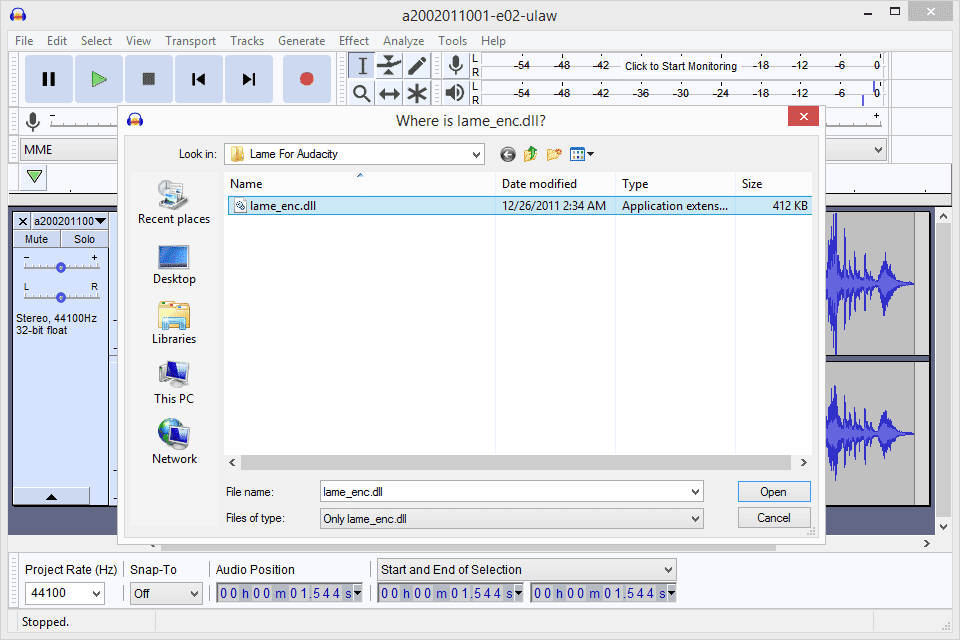 Как исправить ошибки lame_enc.dll (audacity lame mp3)