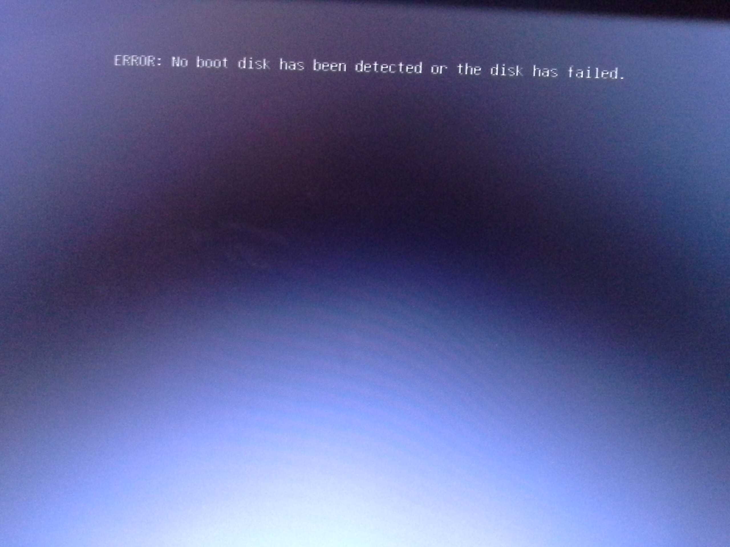 No bootable device insert boot disk and press any key, как исправить