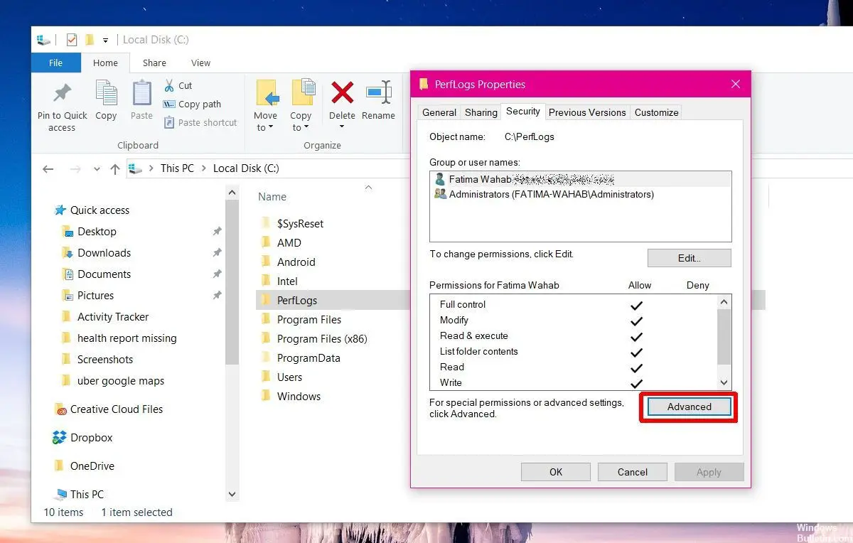 Perflogs что это за папка windows 10
