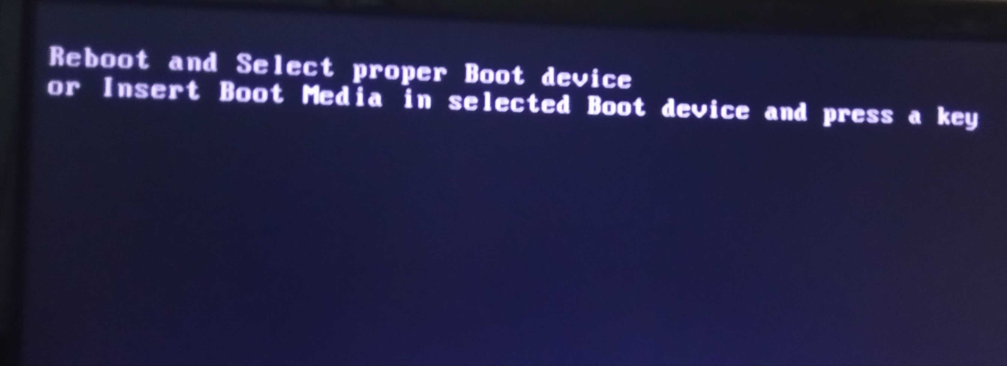 Quick fix “reboot and select proper boot device” in windows