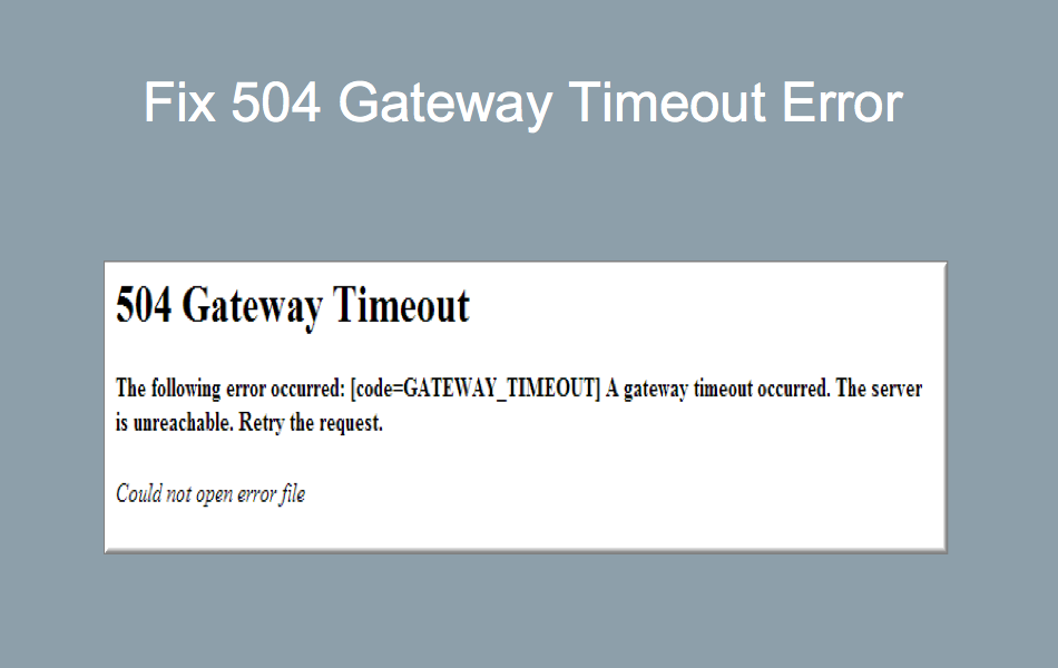 How to fix 504 gateway timeout error in nginx - ubiq bi