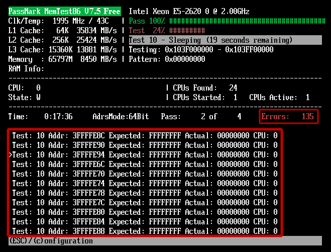 Memtest – приложение для проверки оперативной памяти
