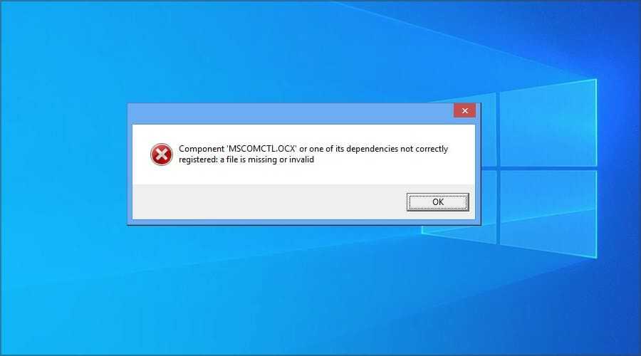 Runtime error 339 mscomctl ocx как исправить windows 10