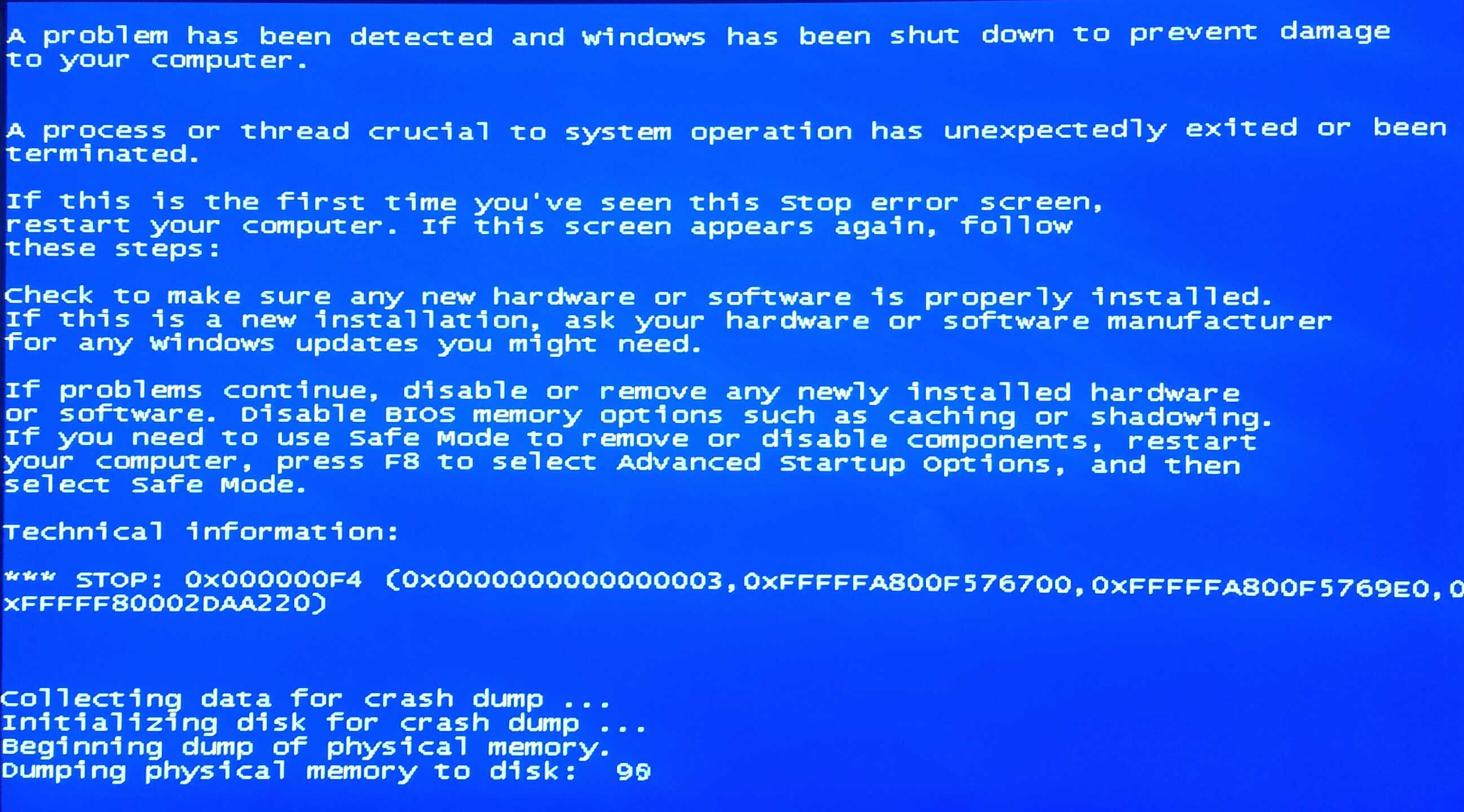Ошибка page fault in nonpaged area в windows - решение