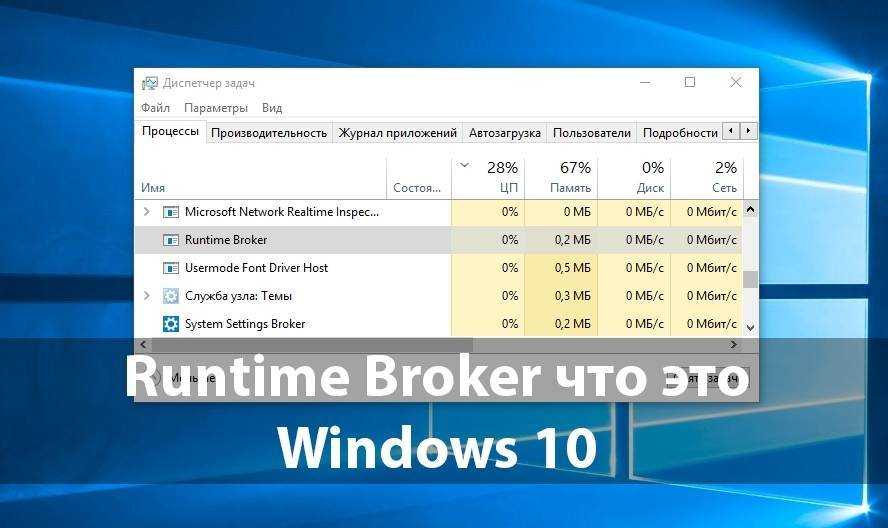 Что это за процесс runtime broker windows 10 - windd.pro