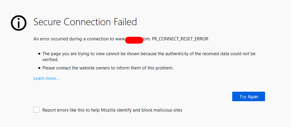 Pr_connect_reset_error connecting to windows iis web servers in firefox only ~ bauer-power media