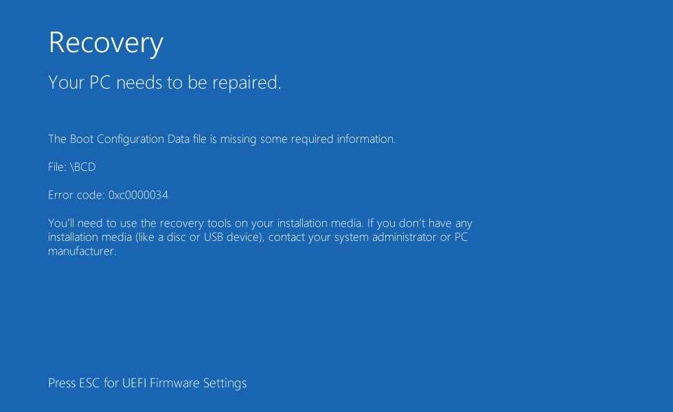 Ошибка с кодом 0xc000000f при загрузке windows 7/10 – как исправить?