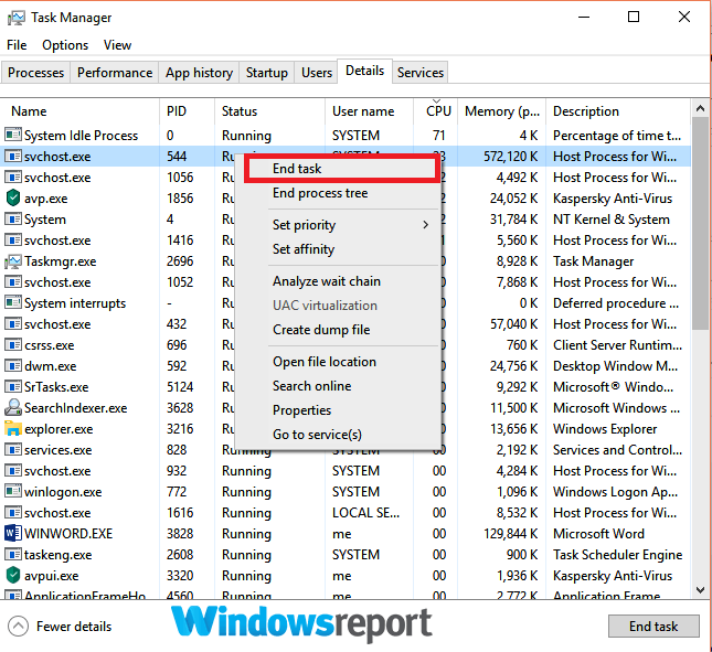 Как исправить высокую загрузку цп taskhost.exe?