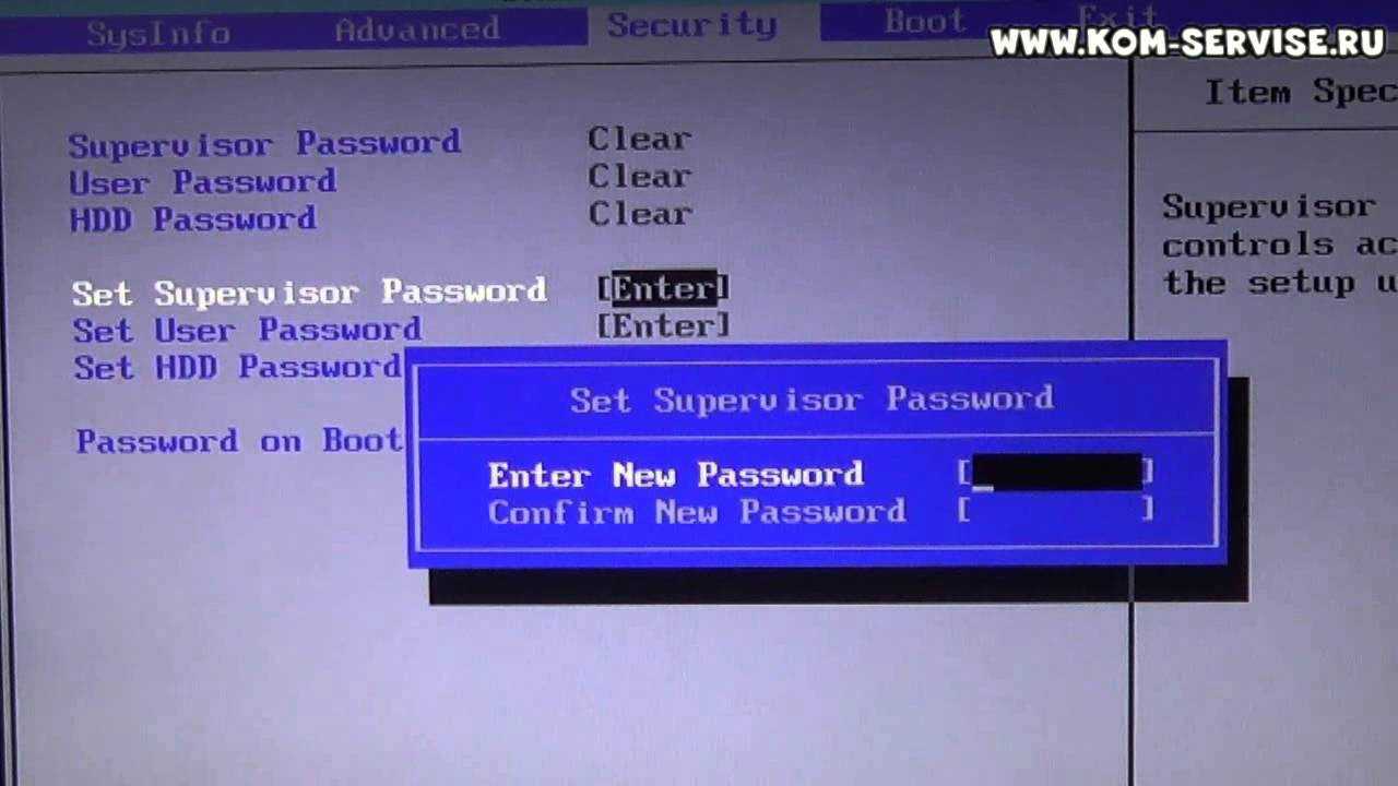 Как сбросить пароль через биос на windows 7