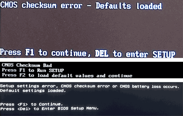 Исправить cmos checksum error defaults loaded