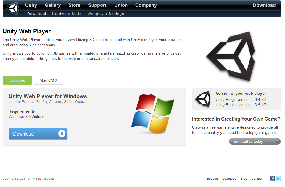 Плагин для игр в вк. unity web player для игр