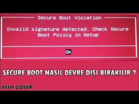 В биосе нет вкладки secure boot. исправление ошибок secure boot