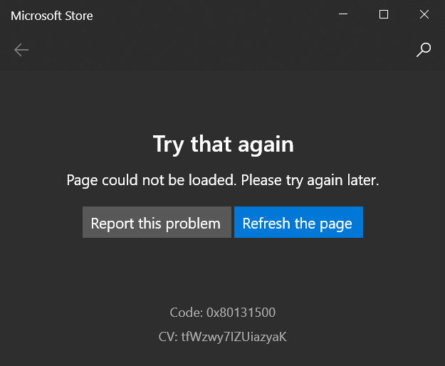 Ошибка 0x80131500 при входе в магазин windows: диагноз и лечение