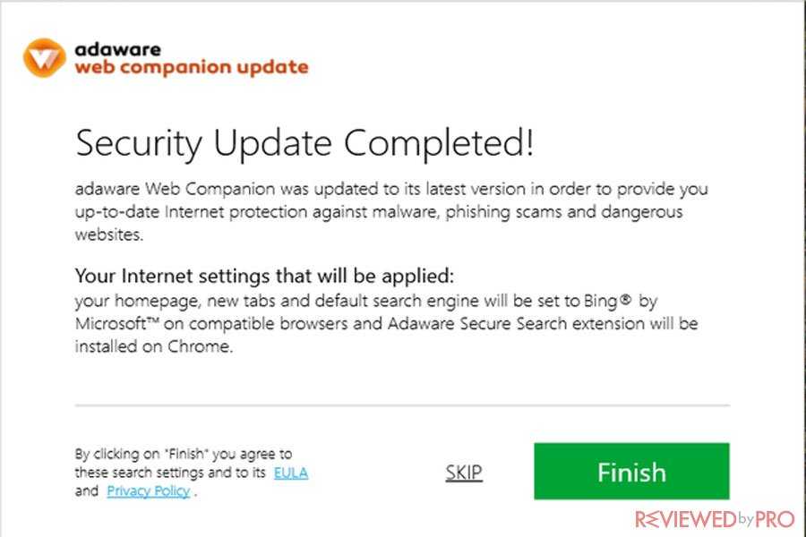 Удаление web companion