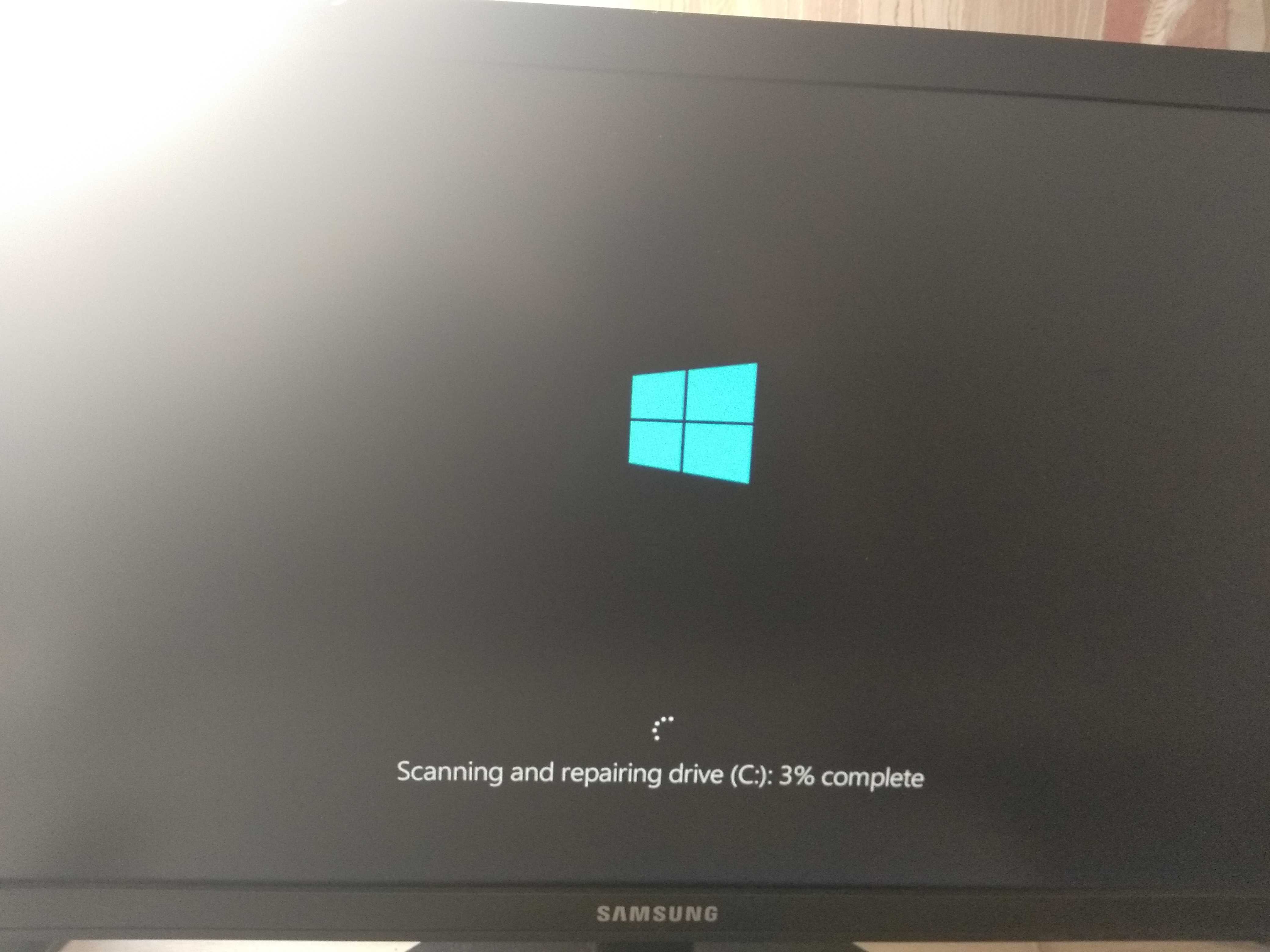 Fix: scanning and repairing drive c stuck at 100