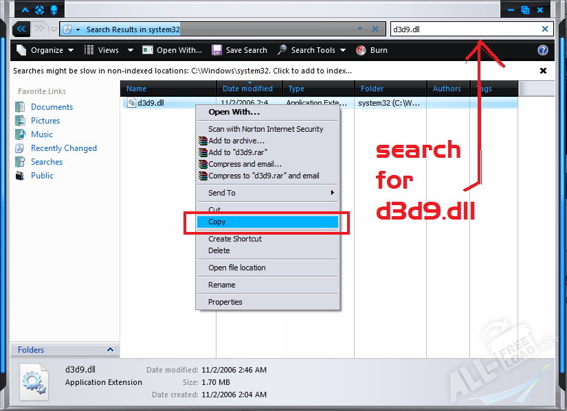D3dx9_43.dll скачать бесплатно на windows 7 32/64 bit