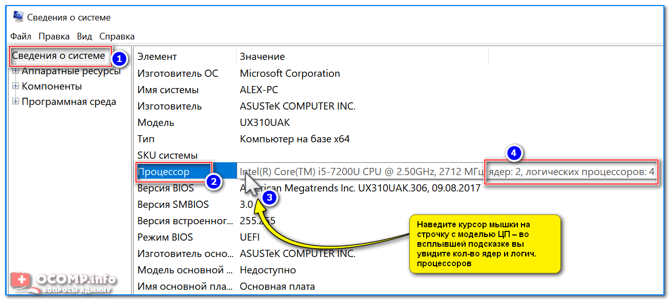 Как узнать количество ядер в windows 10-11 на ноутбуке и пк