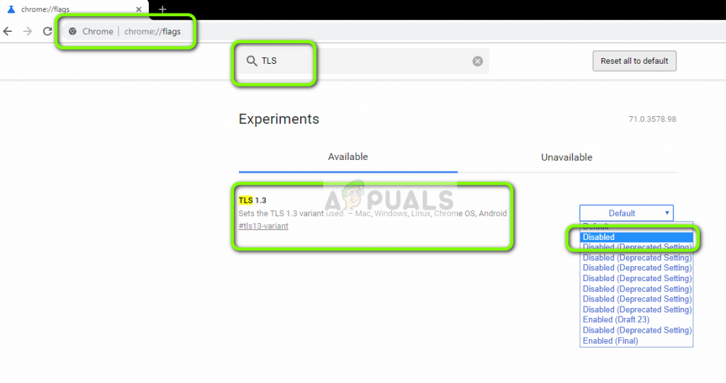 How to fix err_ssl_version_interference error on google chrome?